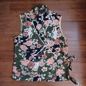 Kensie silk wrap blouse